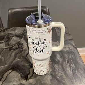 Inspirational Tumbler with Straw